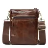 Crossbody / schoudertas van echt rundleer - met ritsenTassen
