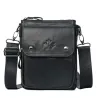 Crossbody / schoudertas van echt rundleer - met ritsenTassen