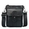 Crossbody / schoudertas van echt rundleer - met ritsenTassen