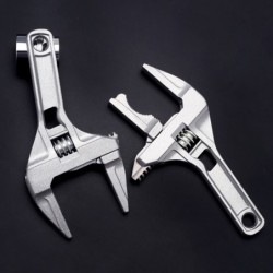 Multi-function Handle Universal Wrench Large Opening Bathroom Wrench Screw Key Nut Wrench Adjustable Aluminum Alloy Repair Tool