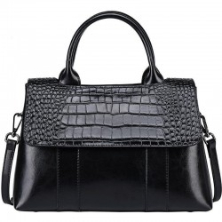 Crocodile Pattern Split Leather Women Handbag Large Cow Leather Female Totes Brand Designer Business Women Leather Shoulder Bag