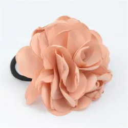Elegant elastic hair band - with big rose