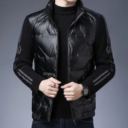 Fashionable short jacket - shiny down winter windbreaker