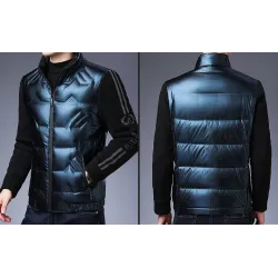 Modieus kort jack - winterwindjack met glanzende donsJassen