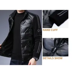 Fashionable short jacket - shiny down winter windbreaker