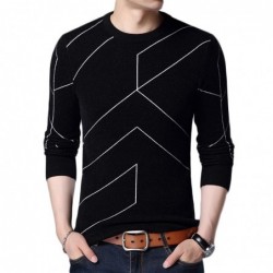 Modieuze warme trui - slim fit - print met geometrische lijnenHoodies & Sweaters