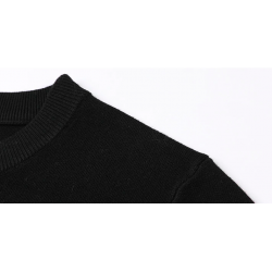 Fashionable warm men's sweater - knitted wool - geometric print