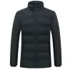 Warm winter jacket - quilted thick windbreaker
