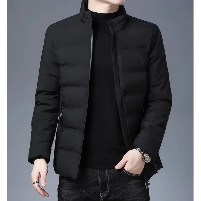 Warm winter jacket - quilted thick windbreaker