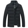 Warm winter jacket - quilted thick windbreaker