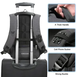 Sac à dos multifonction à la mode - avec port de chargement USB - sac pour ordinateur portable 13" / 15"