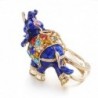 Colorful crystal elephant - keychain