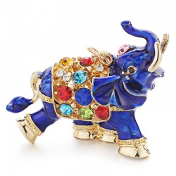 Colorful crystal elephant - keychain