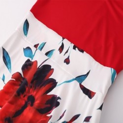 Elegante lange jurk - zomerbloemen print - grote maatJurken