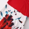 Elegant long dress - summer flowers print - plus size