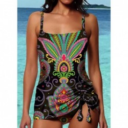 Vintage one piece swimming suit - with long tie-up top