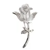 Elegante broche met kristallen roosBroches