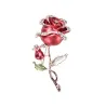 Luxurious brooch with double crystal roseBrooches