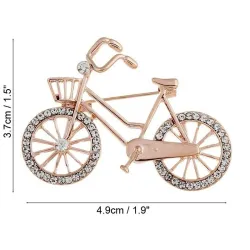 Crystal bicycle shaped broochBrooches