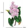 Enamel Lilac Flower Brooches Beauty Spring 4-color Clove Flower Party Office Brooch Pins Gifts