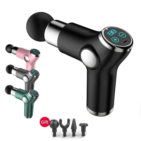 Mini massager gun - vibrator - spierontspanning - pijnverlichting - LCD-displayMassage