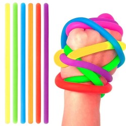 Rubber noodle - elastic rope - anti-stress toy - fidget - 6 pieces
