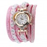 Luxurious multilayer crystal bracelet - with a watch