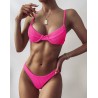 Sexy geribbelde bikiniset - Braziliaanse stijl - met push upBadkleding