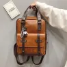Vintage leren rugzak - met anti diefstal ritsen / gespen - waterdichtRugzakken