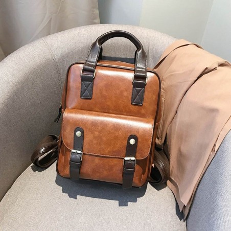 Women Anti Theft Backpacks Students Brown School Bags for Teenage Girls Waterproof Vintage Laptop Leather Big Travel Backpack