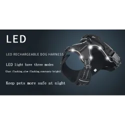 Dog's harness - with LED - adjustable - reflective - waterproof