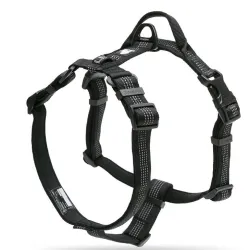 Dog harness - reflective nylon - adjustable