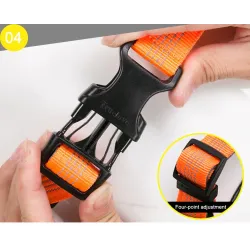 Dog harness - reflective nylon - adjustable