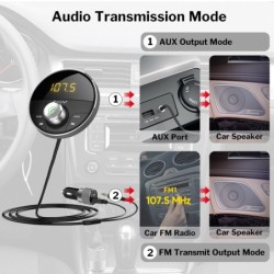 FM-modulator - zender - Bluetooth - auto MP3-speler - 3,5 mm jack - AUX - handsfreeAudio