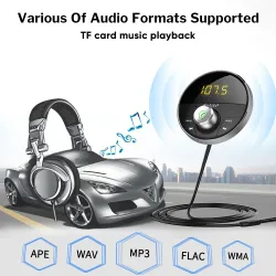 Modulateur FM - émetteur - Bluetooth - lecteur MP3 de voiture - jack 3,5 mm - AUX - mains libres