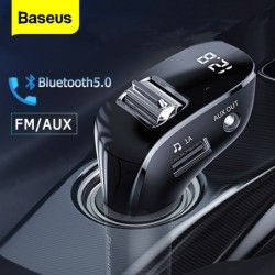 Baseus - FM-zender - AUX - Bluetooth - dubbele USB - autolader - handsfree - MP3-spelerAudio