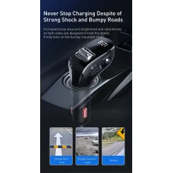 Baseus - FM transmitter - AUX - Bluetooth - dual USB - car charger - handsfree - MP3 player