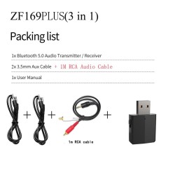 KN330 - USB - Bluetooth - zender - audio-ontvanger - 3,5 mm AUX-aansluiting - 3 in 1 adapterKabels