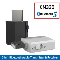 KN330 - USB - Bluetooth - zender - audio-ontvanger - 3,5 mm AUX-aansluiting - 3 in 1 adapterKabels