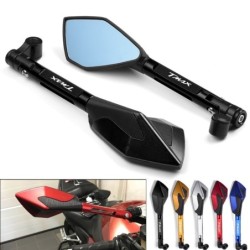 Motorcycle mirrors - CNC aluminum - blue anti-glare glass - for YAMAHA T-Max 500 / 560 / TMax 530
