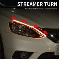 Auto LED stripverlichting - flexibel - waterdicht - DRL - RGB - Bluetooth bediening/afstandsbediening - 12V - 2 stuksLED strips