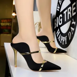 Sexy dunne hoge hakken - laag uitgesneden - instapsandalenSandalen
