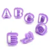 Plastic cake mold - cookie cutter - alphabet letters / numbers - 40 piecesBakeware