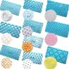 Cookie mold cutter - icing embosser - with flower print