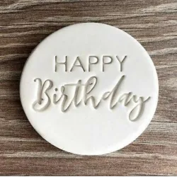 Cookie cutter mold - Happy Birthday lettering