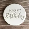 Koekjesvorm - Happy Birthday beletteringBakvormen
