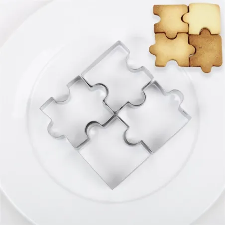 Cookie cutter mold - puzzle shaped - stainless steel