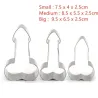 Cookie cutter mold - penis shaped - stainless steel - 3 piecesBakeware