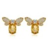 Elegant stud earrings - crystal beeEarrings