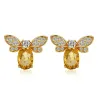 Elegant stud earrings - crystal beeEarrings